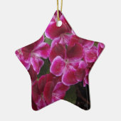 Burgund Geranium Keramik Ornament (Links)