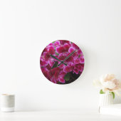 Burgund Geranium Runde Wanduhr (Zuhause)