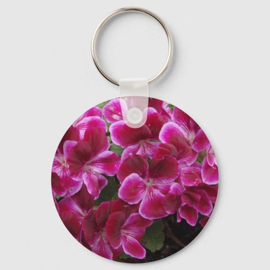 Burgund Geranium Schlüsselanhänger (Vorderseite)