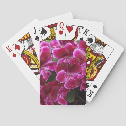 Burgund Geranium Spielkarten (Rückseite)
