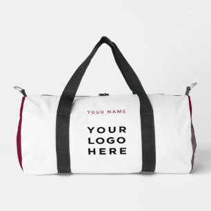 Burgund-Geschäfts-Logo-Name-Instagram-Fitness Duffle Bag