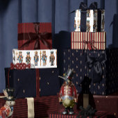 Burgund gestreiftes Geschenkpapier