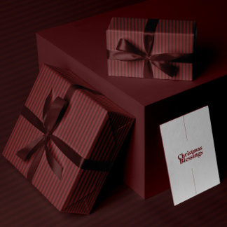 Burgund gestreiftes Geschenkpapier