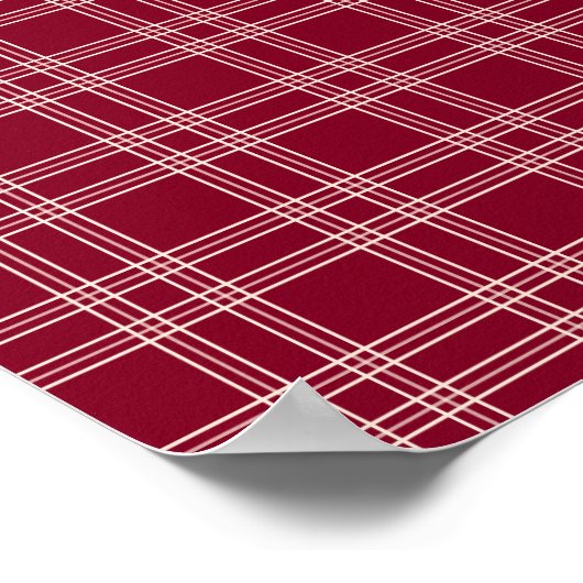 Burgund Gingham 02 Poster (Ecke)