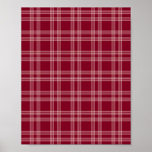 Burgund Gingham 02 Poster