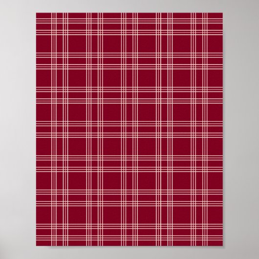 Burgund Gingham 02 Poster (Vorne)