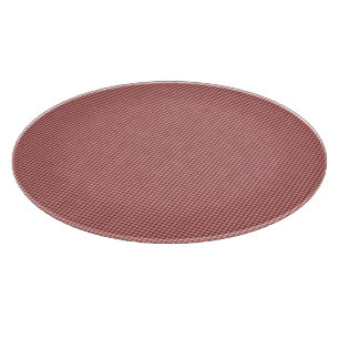 Burgund Gingham-12 in RUND-GLASS-SCHNITTSTELLE Schneidebrett