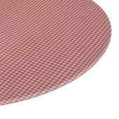 Burgund Gingham-12 in RUND-GLASS-SCHNITTSTELLE Schneidebrett (Ecke)