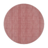 Burgund Gingham-12 in RUND-GLASS-SCHNITTSTELLE Schneidebrett (Vorderseite)