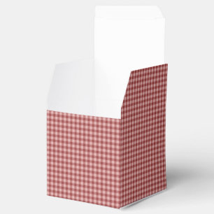 Burgund Gingham-GASTGESCHENK BOX, Quadrat Geschenkschachtel