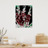 Burgund Gladiolas von Lina Poster (Küche)