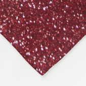Burgund-Glitzer Fleecedecke (Ecke)