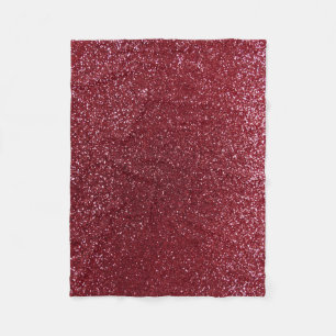 Burgund-Glitzer Fleecedecke