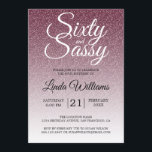 Burgund Glitzer Ombre 60 und Sassy 60. Geburtstag Einladung<br><div class="desc">Mit diesem modernen 60. Geburtstagsdesign auf bordeauxroter Glitzer-Omelage, einem schicken 60. Geburtstagsgeschenk, das Sie einfach personalisieren und für Ihre 60. Geburtstagsfeier aussenden können. Die Worte sechzig und sassy sind Set mit modernen Skripten. Wenn Sie Hilfe oder passende Produkte benötigen, kontaktieren Sie uns bitte über unseren Shop. Wir helfen Ihnen gerne,...</div>