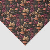 Burgund Gold Black Watercolor Botanicals Florals Seidenpapier (Ausschnitt)