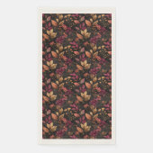 Burgund Gold Black Watercolor Botanicals Florals Serviette (Vorderseite)