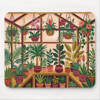 Burgund-Gold-Botanischer-Garten-Mauspad Mousepad