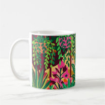 Burgund & Gold Botanisches Gewächshaus-Mug