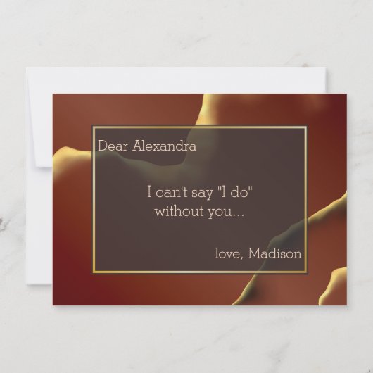 🤵 Burgund Gold Elegante Abstrakte Hochzeit (Rückseite)