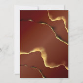 🤵 Burgund Gold Elegante Abstrakte Hochzeit Einladung (Rückseite)