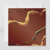 🤵 Burgund Gold Elegante Abstrakte Hochzeit Einladung (Rückseite)