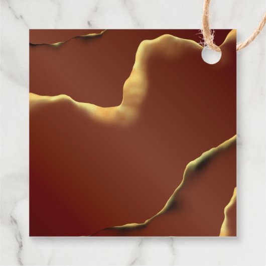 🤵 Burgund Gold Elegante Abstrakte Hochzeit Geschenkanhänger (Rückseite)