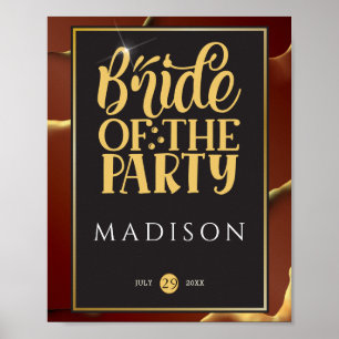 🤵 Burgund Gold Elegante Abstrakte Hochzeit Poster