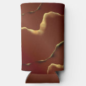 🤵 Burgund Gold Elegante Abstrakte Hochzeit Selters Dosenkühler (Rückseite)