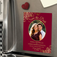 Burgund & Gold Fancy Hochzeit Termin Foto