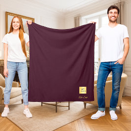 Burgund Gold Firmenlogo Luxusunternehmen Fleecedecke