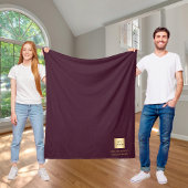 Burgund Gold Firmenlogo Luxusunternehmen Fleecedecke