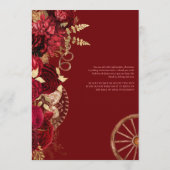 Burgund & Gold Flora Parco Civico-Ciani Einladung (Rückseite)