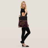 Burgund & Gold Foil Agate Marmorroute - The Bride Tasche (Am Model)