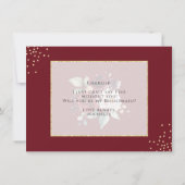 Burgund Gold Foil Bloral Bridesmaid Vorschlag Card (Rückseite)