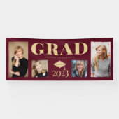 Burgund Gold Foto Graduate Class 2023 Banner (Horizontal)