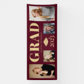 Burgund Gold Foto Graduate Class 2023 Banner (Vertikal)