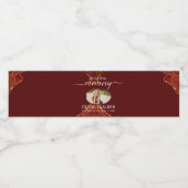 Burgund & Gold-Gedenkstätte Wasserflaschenetikett (Einzelnes Label)