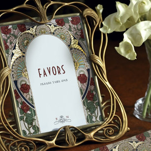 Burgund Gold Geschenke Schild Vintage Hochzeitssch