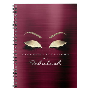 Burgund Gold Glitzer Eyes Makeup Beauty Luxus1 Notizblock