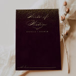 Burgund Gold Glitzer Worte der Weisheit Hinweiskarte<br><div class="desc">Dieser bordeauxrote Glitzer ist ein weishäufiges Tipp für eine Hochzeit. Das schlichte und stilvolle Design besticht durch klassische und extravagante Schrift-Typografie in Gold mit Glitzer im bordeauxfarbenen Hintergrund. Diese Karten sind ideal für Hochzeiten, Brautparty, Babydusche, Graduiertenfest u.v.m. Personalisieren Sie die Karten mit den Namen der Braut und Bräutigam, den Eltern,...</div>