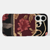 Burgund Gold KI-Kunst  Case-Mate iPhone Hülle (Rückseite (Horizontal))