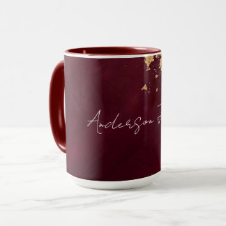 Burgund Gold Luxus Moderne Kollektion Tasse