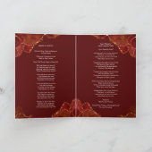 Burgund & Gold Order of Service Folded Program Programm (Innenseite)