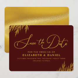 Burgund Gold Pampas Grass Save the Date