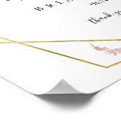 Burgund Gold Probe Dinner Willkommenszeichen Poster (Ecke)