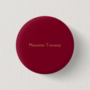 Burgund Gold Professionell Trendy Minimalistischer Button