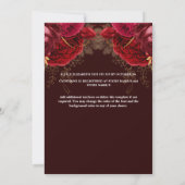 Burgund Gold Rose Aquarell Brautparty Chic Einladung (Rückseite)