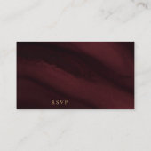 Burgund & Gold Wedding QR Code UAWG Begleitkarte (Rückseite)