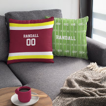 Burgund, Gold & White Football Team Personalisiert