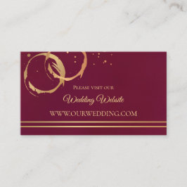 Burgund Gold Wine Wedding Website Beilagen Karten